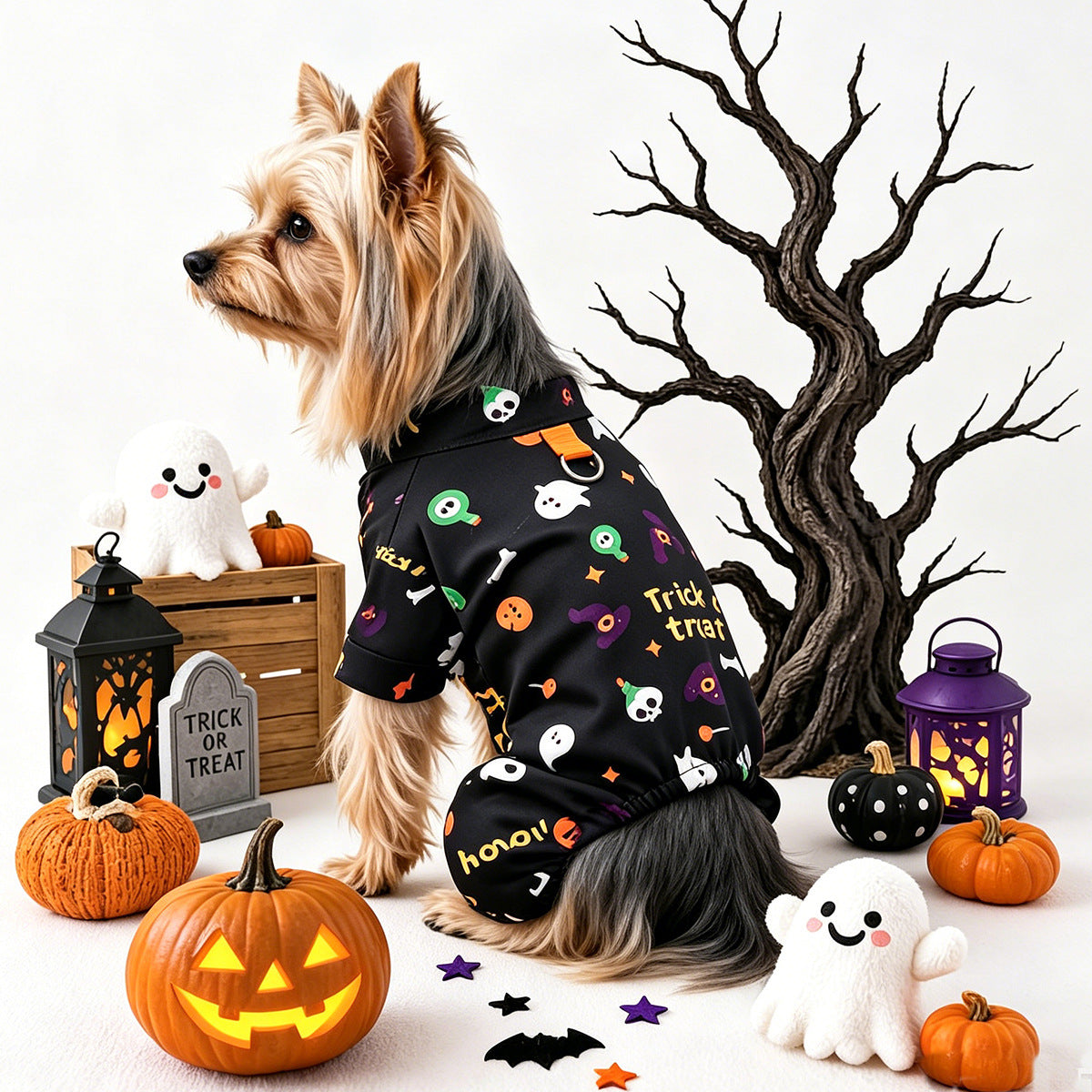 Halloween Dog Pajamas – Cute Pumpkin Print