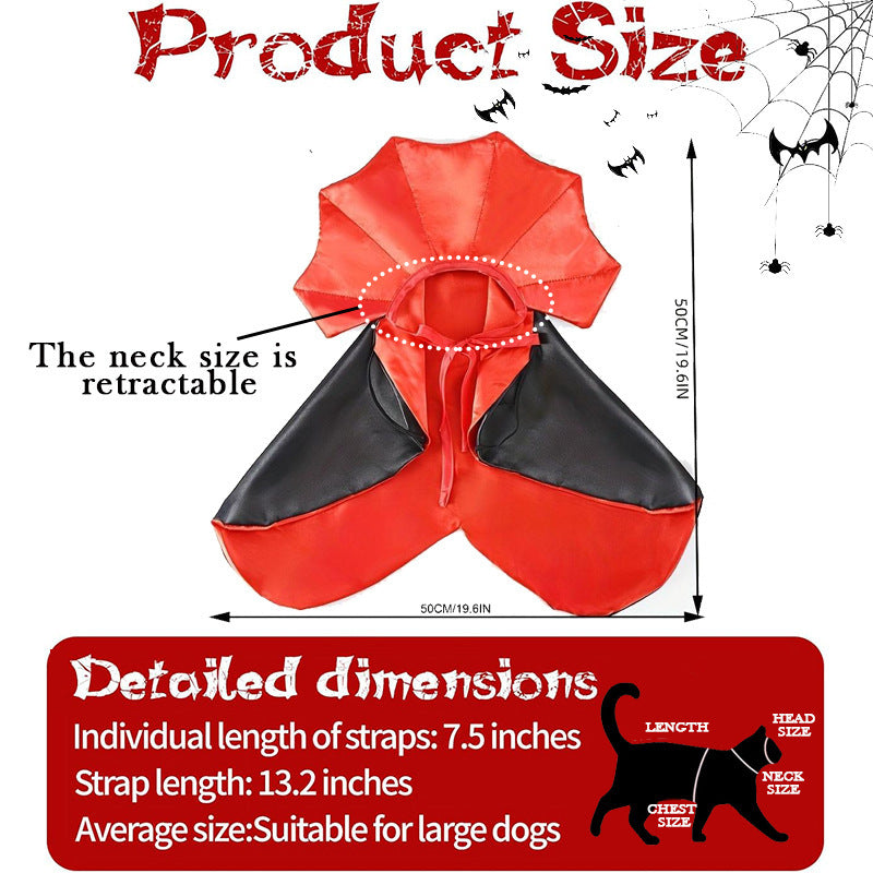 Vampire Halloween Cape for Dogs