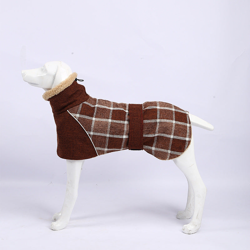 Cozy Plaid Winter Dog Jacket
