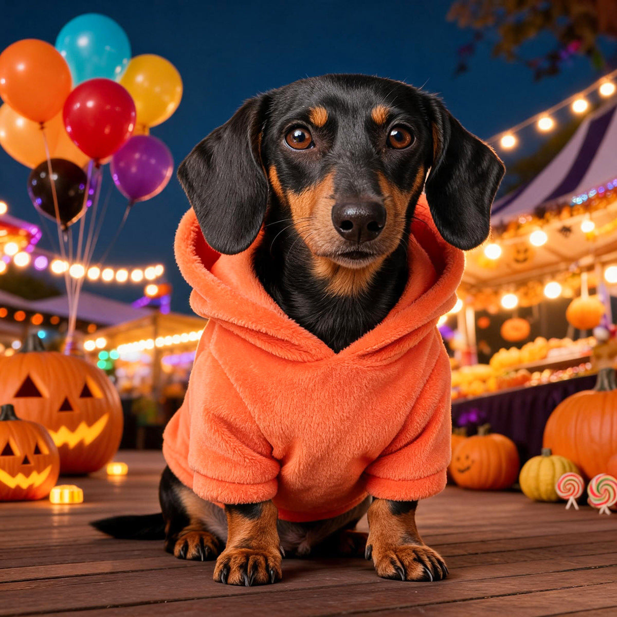 Pumpkin Halloween Dog Hoodie Costume