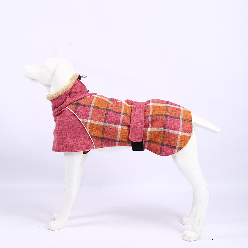 Cozy Plaid Winter Dog Jacket