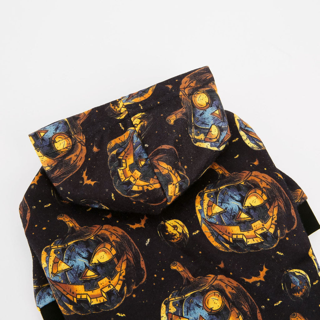 Pumpkin Print Halloween Hoodie for Dogs