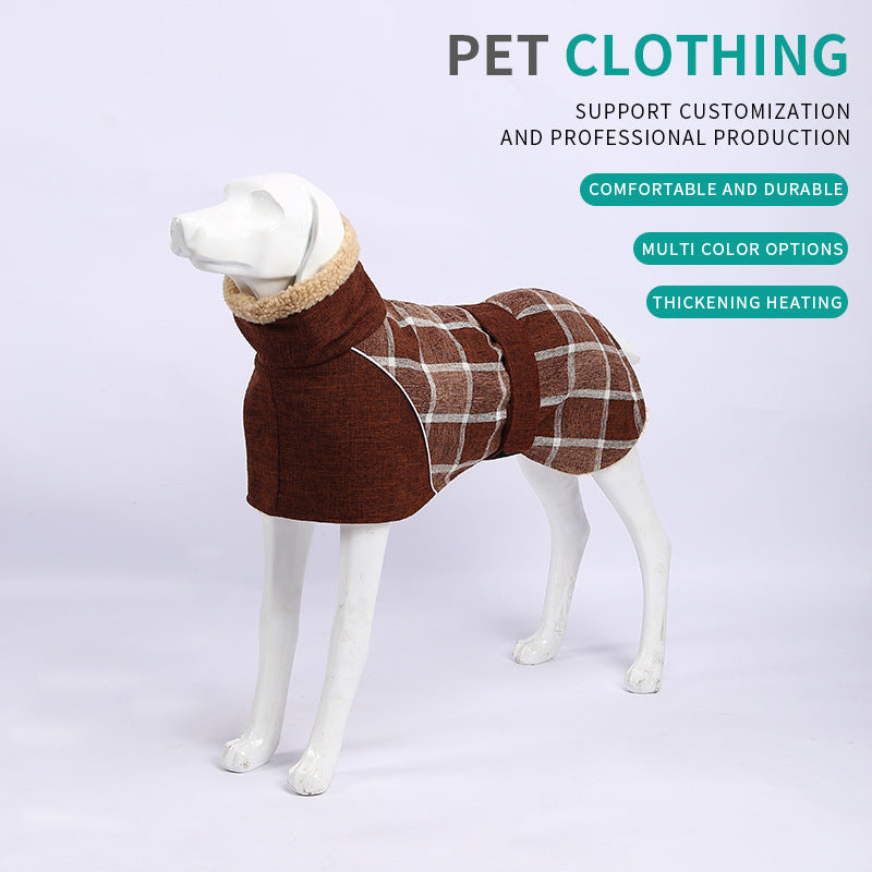 Cozy Plaid Winter Dog Jacket
