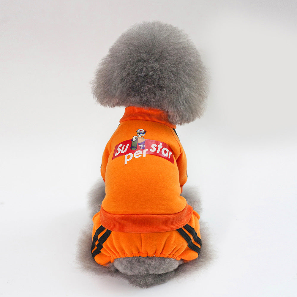 Cozy Superstar Dog Tracksuit - Warm 4-Leg Outfit