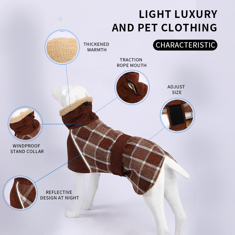 Cozy Plaid Winter Dog Jacket