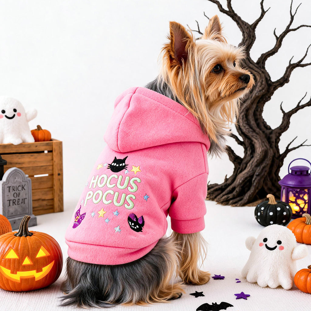 Hocus Pocus Halloween Hoodie for Small Dogs