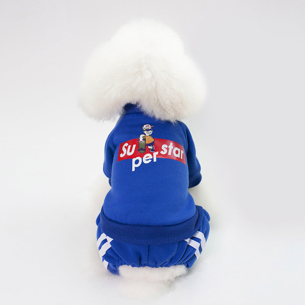Cozy Superstar Dog Tracksuit - Warm 4-Leg Outfit
