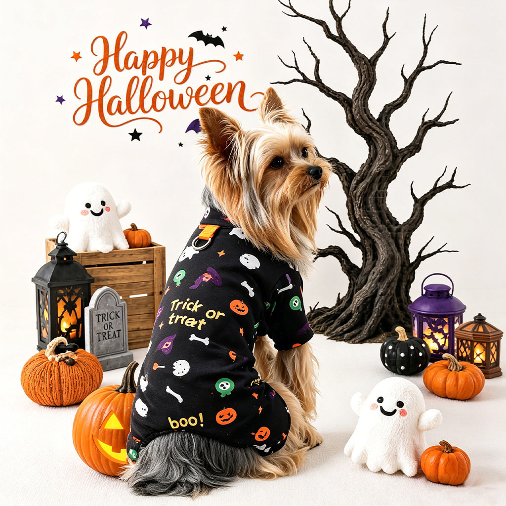 Halloween Dog Pajamas – Cute Pumpkin Print