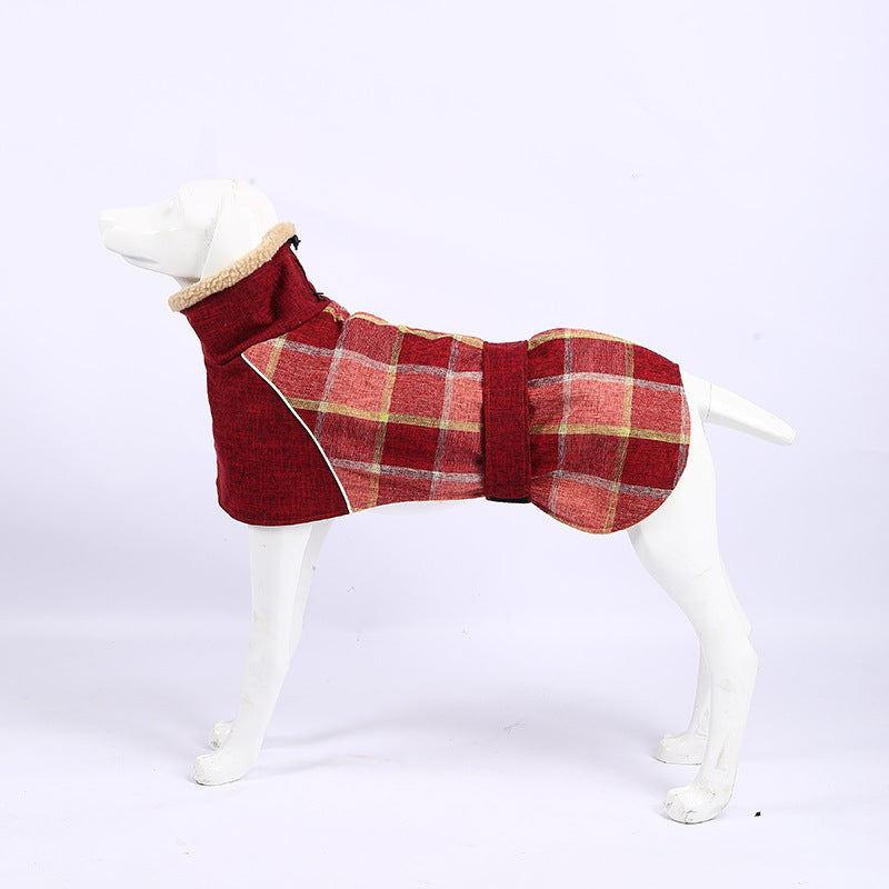 Cozy Plaid Winter Dog Jacket