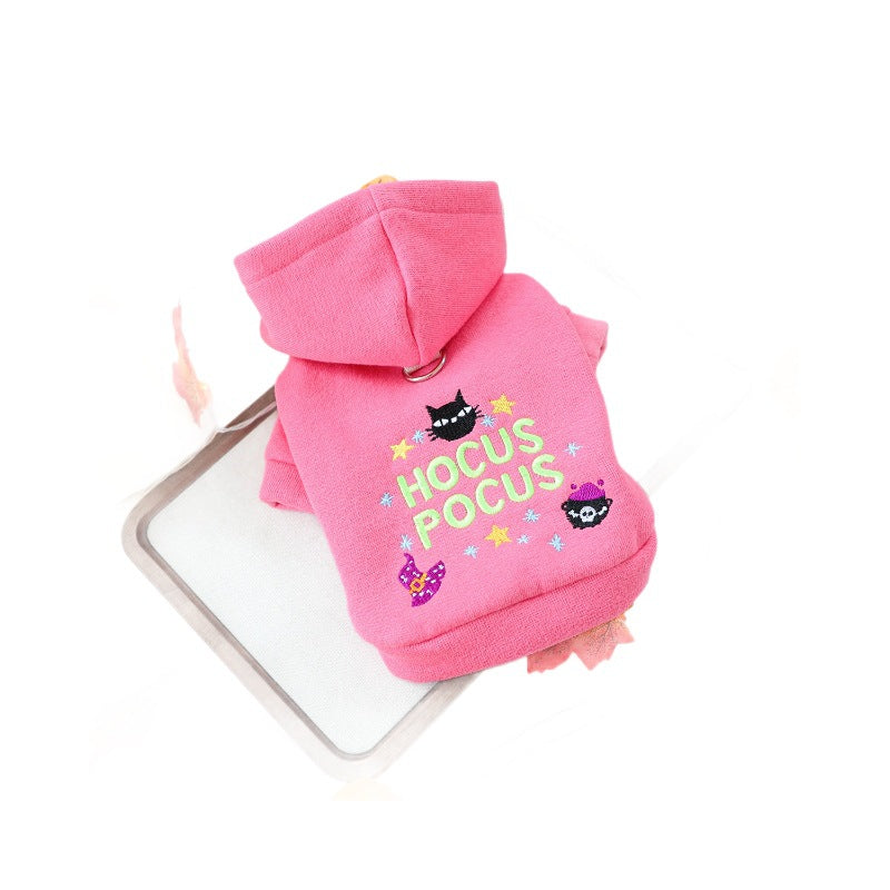Hocus Pocus Halloween Hoodie for Small Dogs