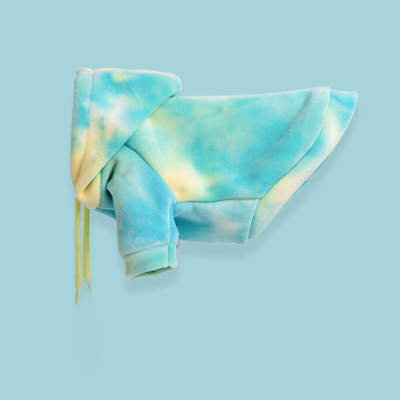 Cozy Tie-Dye Plush Dog Hoodie