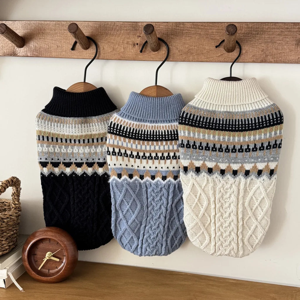 Vintage Winter Dog Sweater
