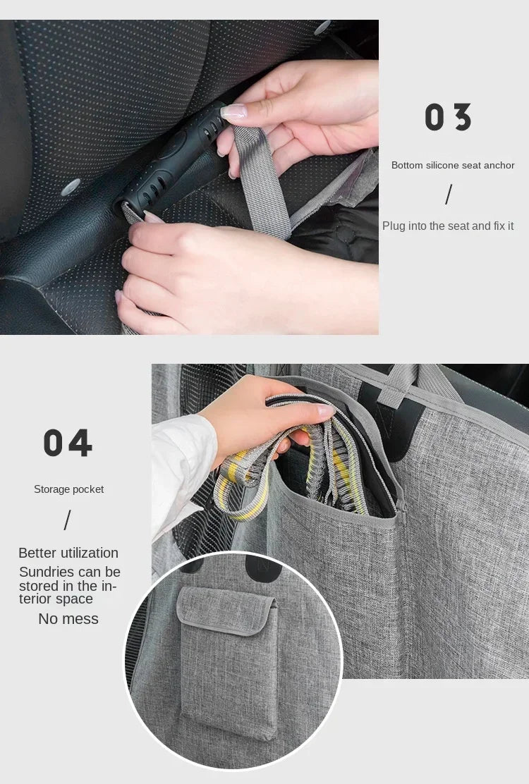 Waterproof Dog Car Seat Cover – Back Seat Hammock & Pet Protector