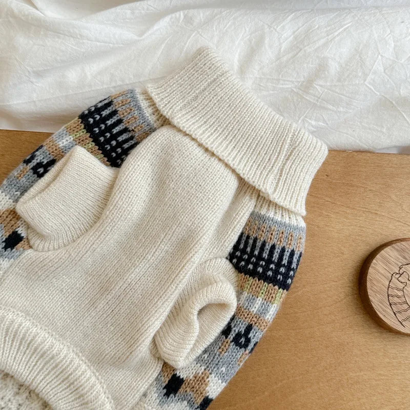 Vintage Winter Dog Sweater
