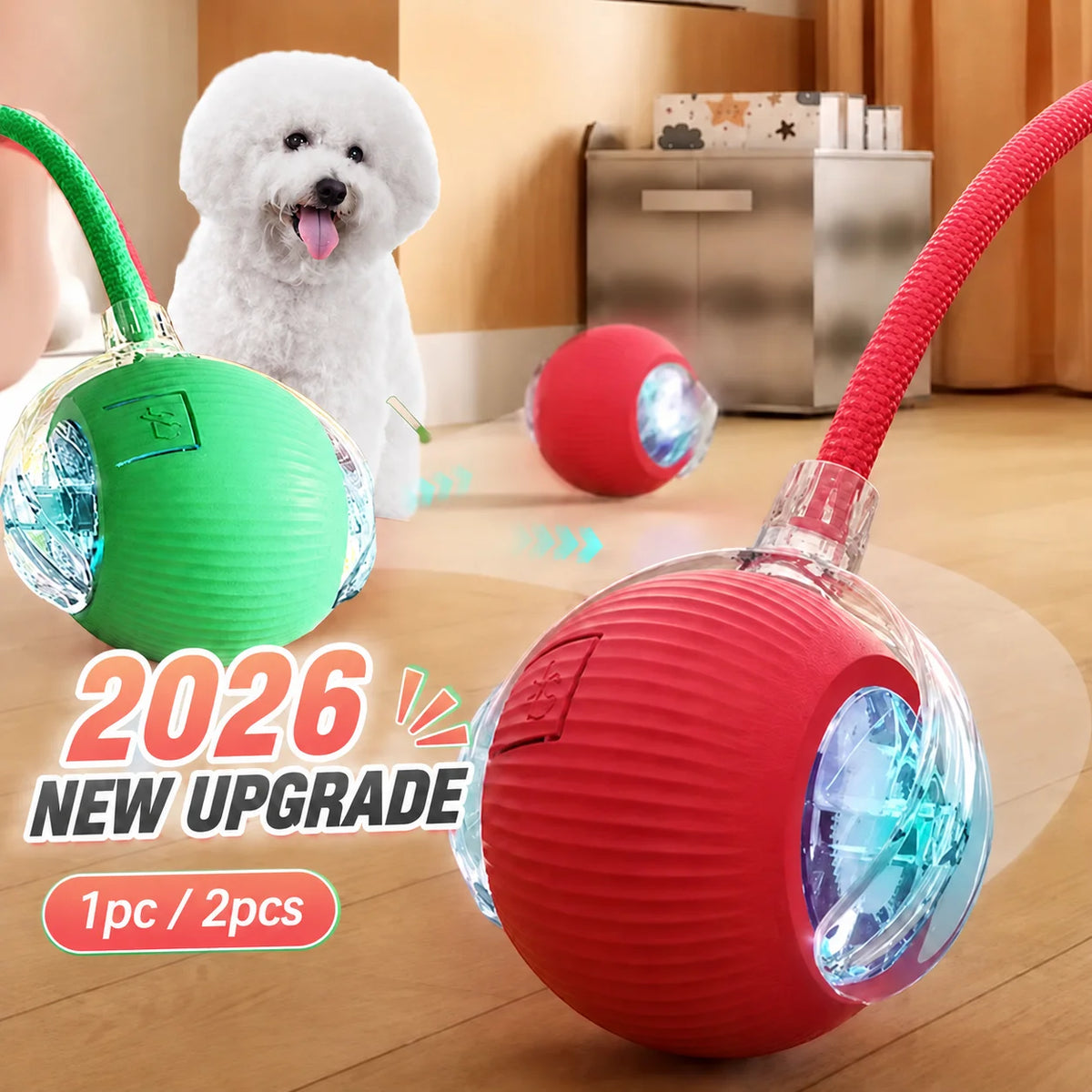 Smart Rolling Dog Ball - Rechargeable Interactive Toy