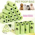 Dog Poop Bags – Green Paw Print Refill Rolls