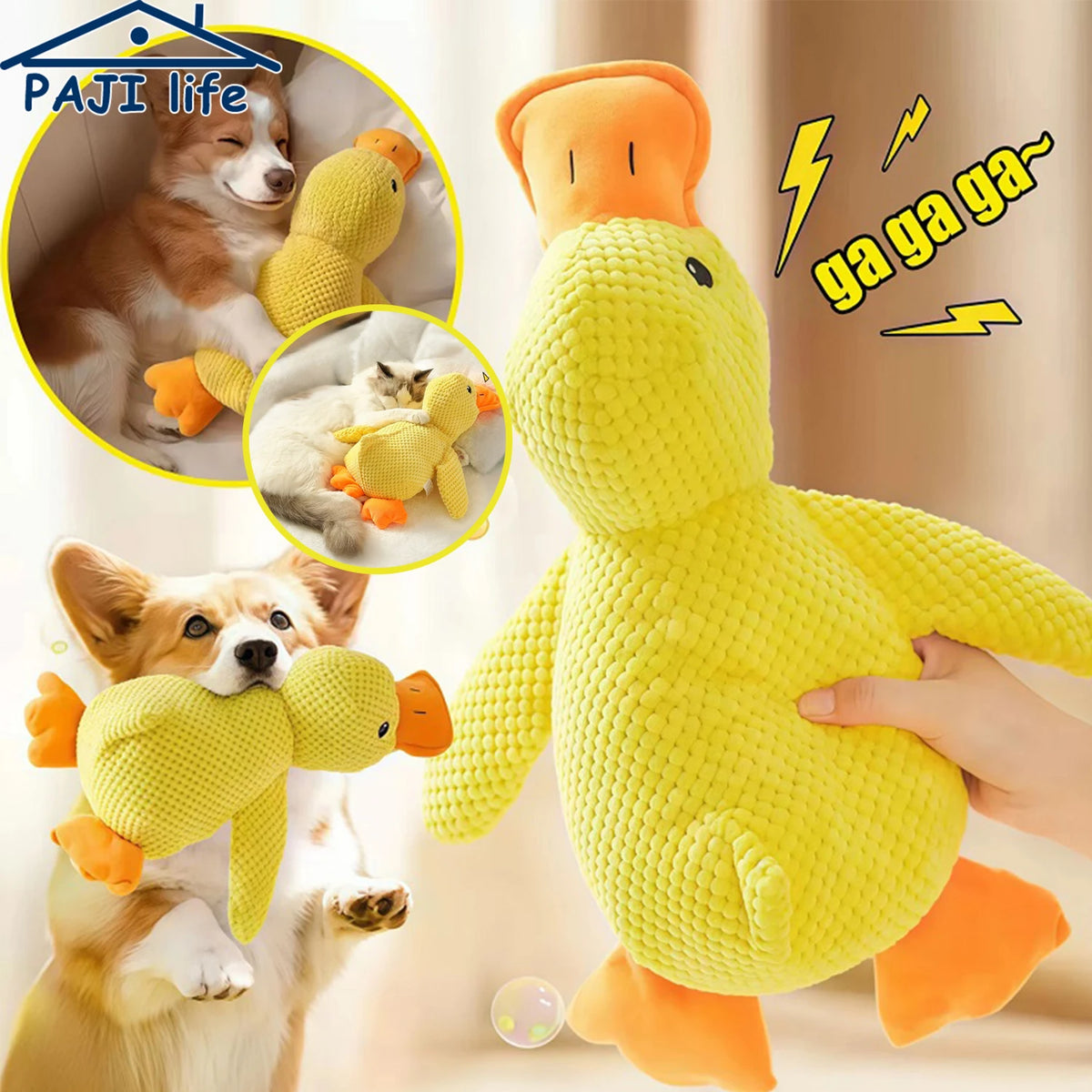 Quacking Plush Duck Dog Toy