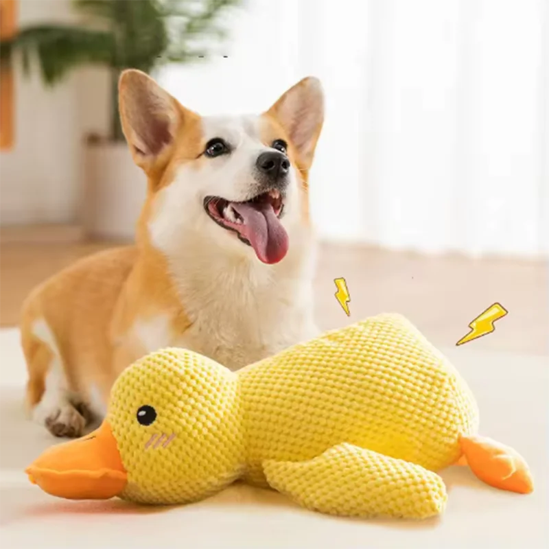 Quacking Plush Duck Dog Toy