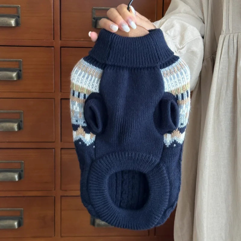 Vintage Winter Dog Sweater