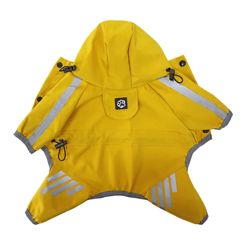 Reflective Waterproof Dog Raincoat with Hood