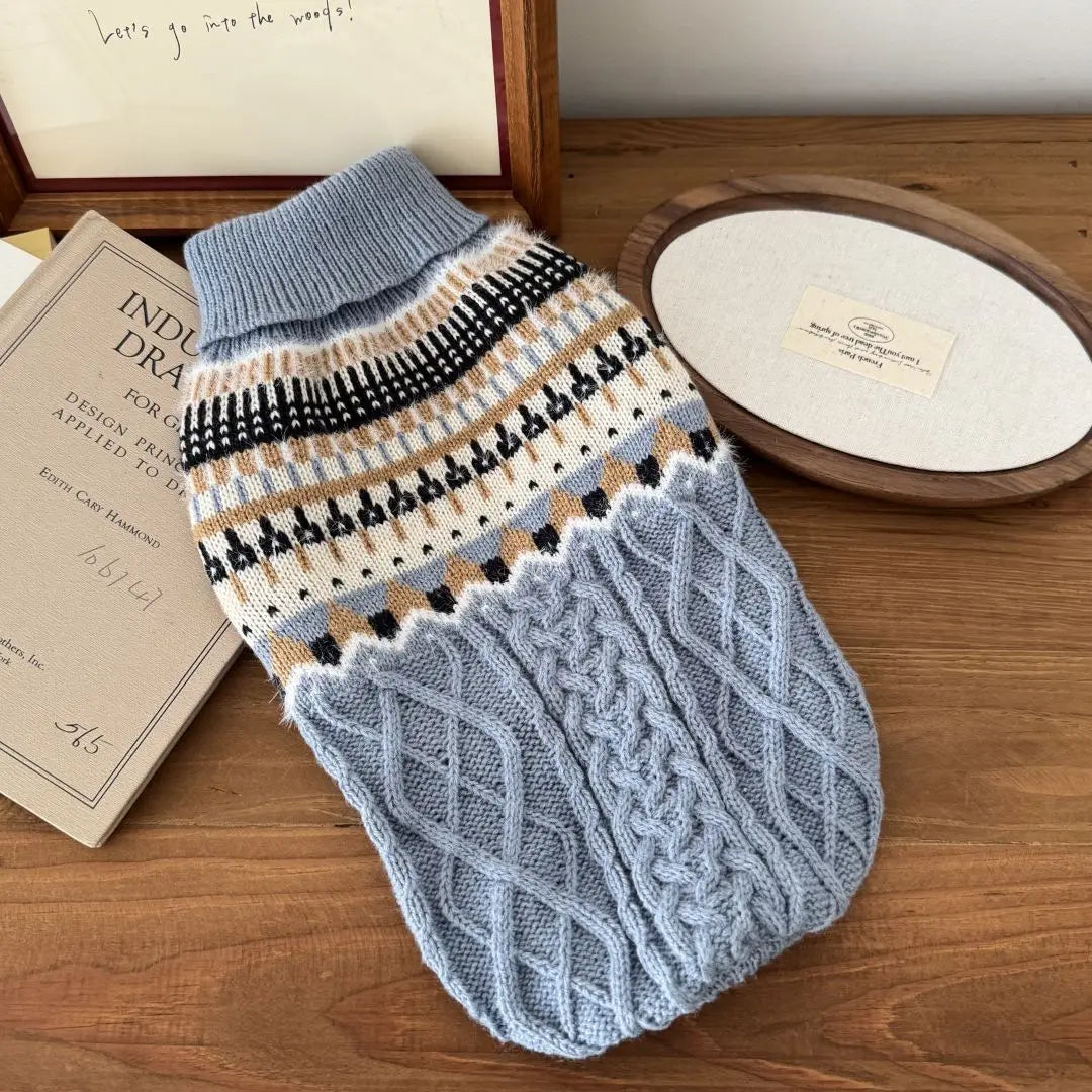 Vintage Winter Dog Sweater