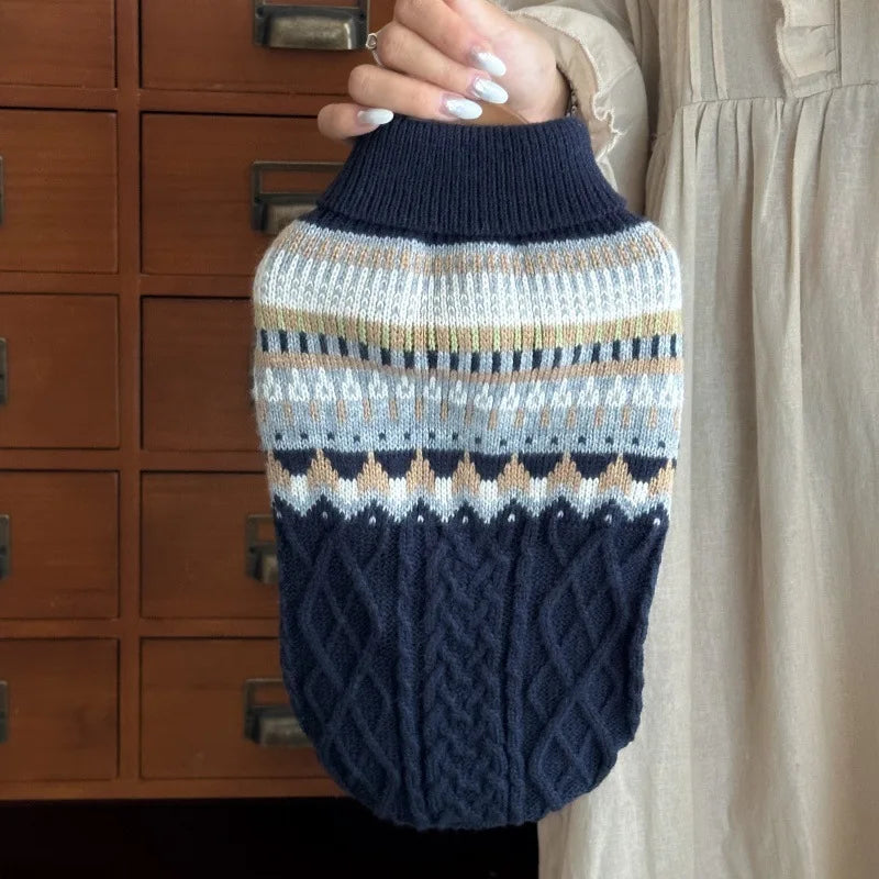 Vintage Winter Dog Sweater