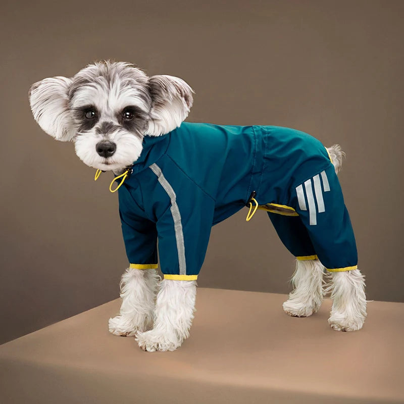 Reflective Waterproof Dog Raincoat with Hood