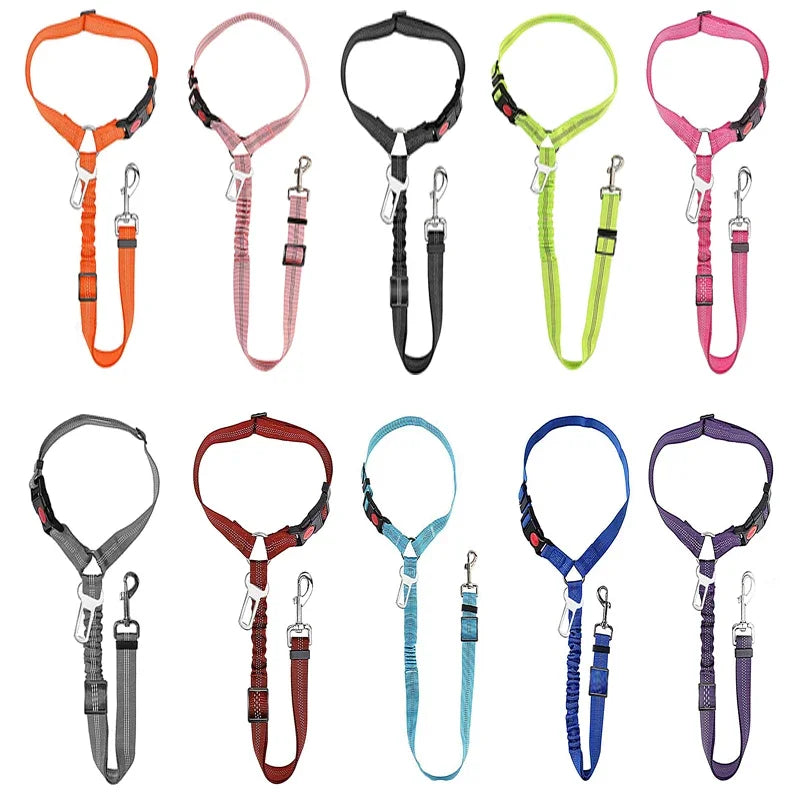2-in-1 Dog Leash & Car Seat Belt Tether