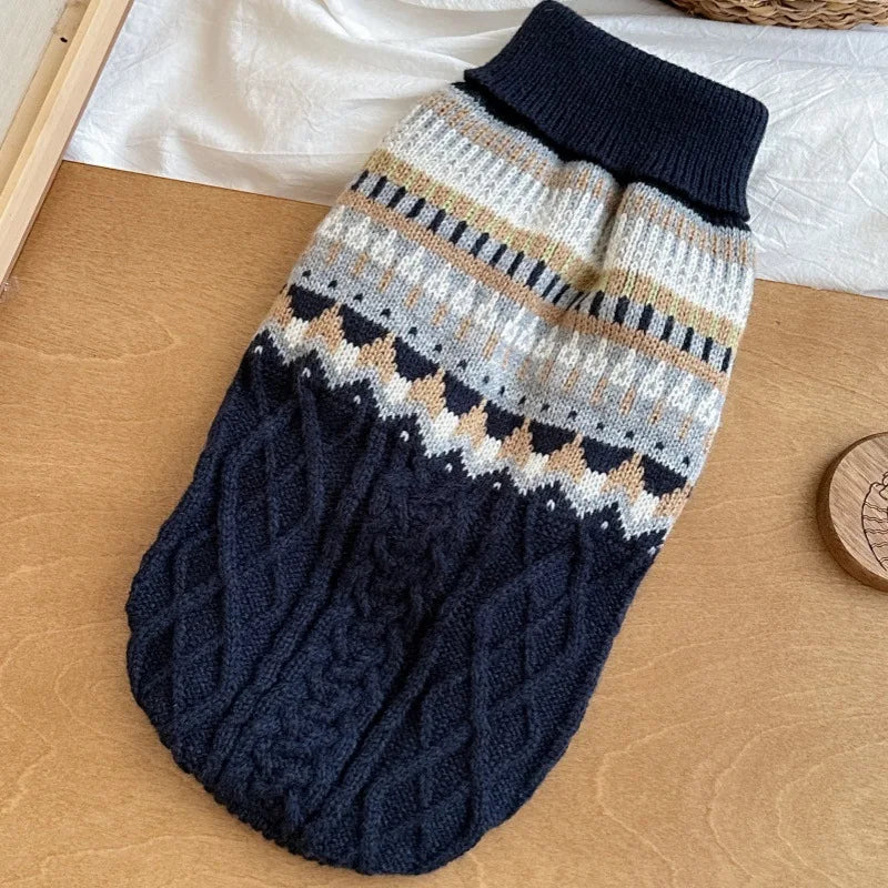 Vintage Winter Dog Sweater