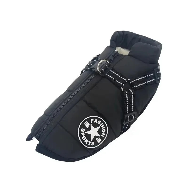 All-Weather Dog Jacket with Built-In Harness