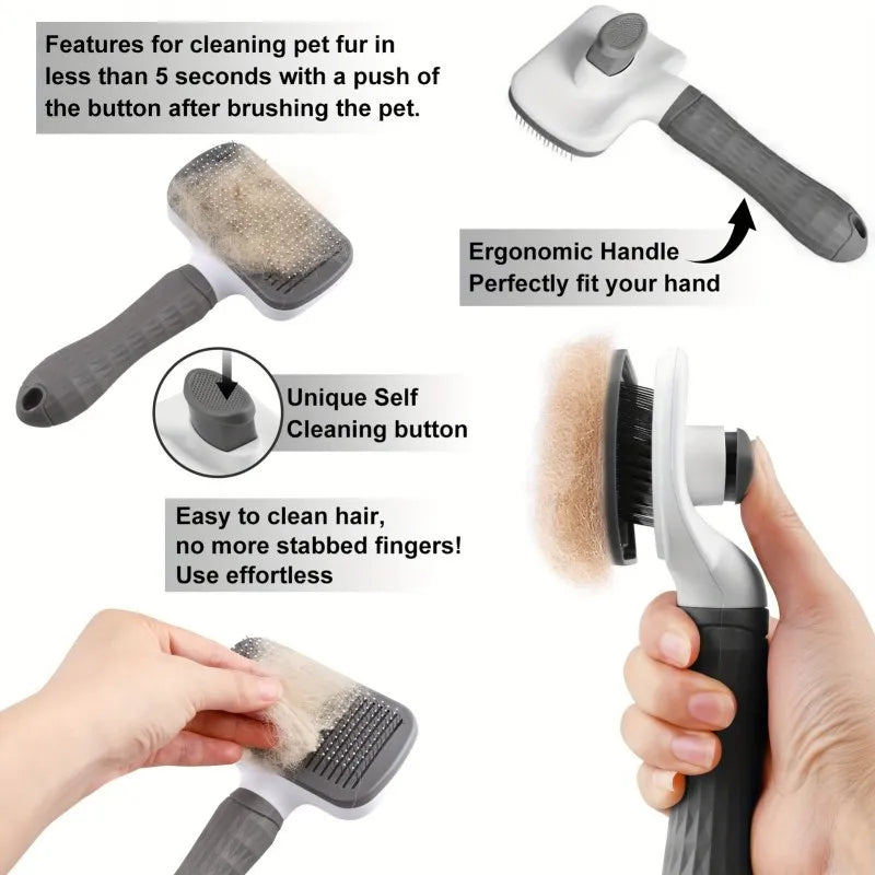 Gentle Detangling & Deshedding Dog Brush