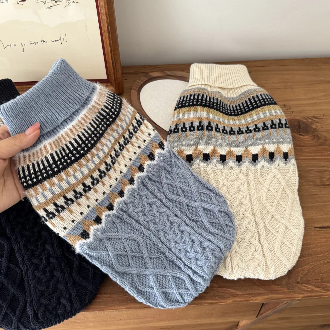 Vintage Winter Dog Sweater