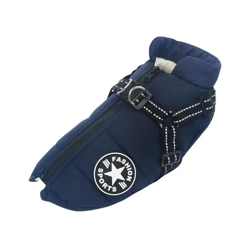 All-Weather Dog Jacket with Built-In Harness