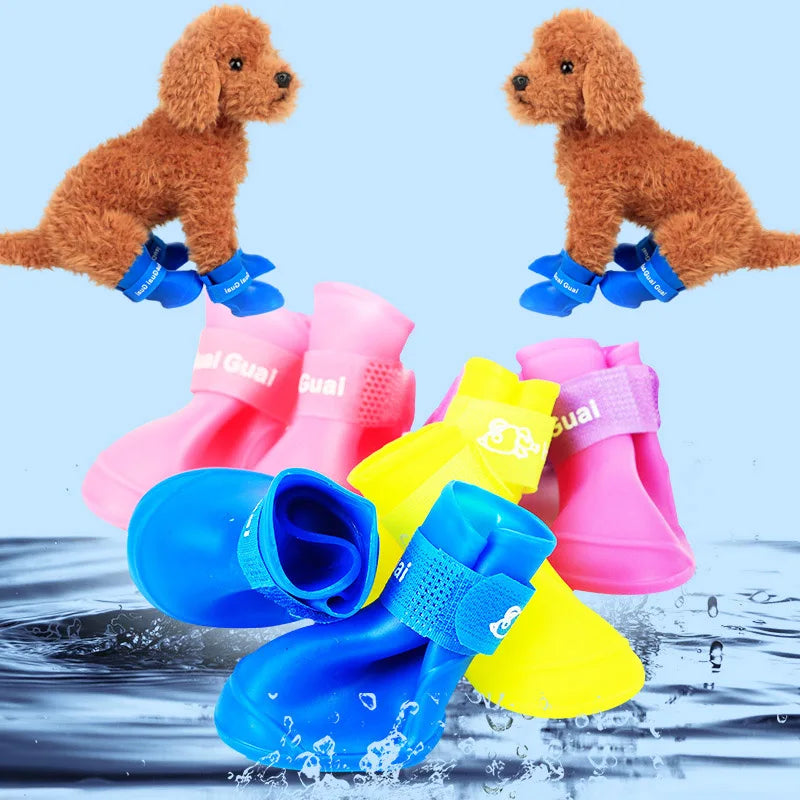 Waterproof Anti-Slip Dog Boots - Set of 4