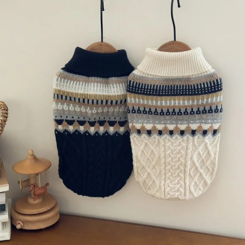 Vintage Winter Dog Sweater