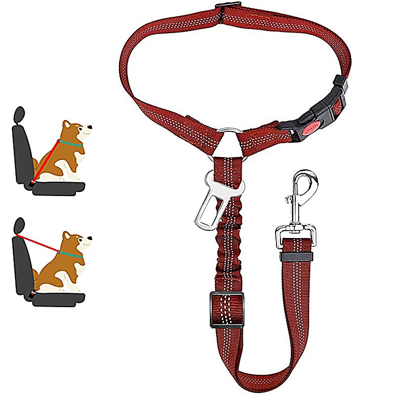 2-in-1 Dog Leash & Car Seat Belt Tether