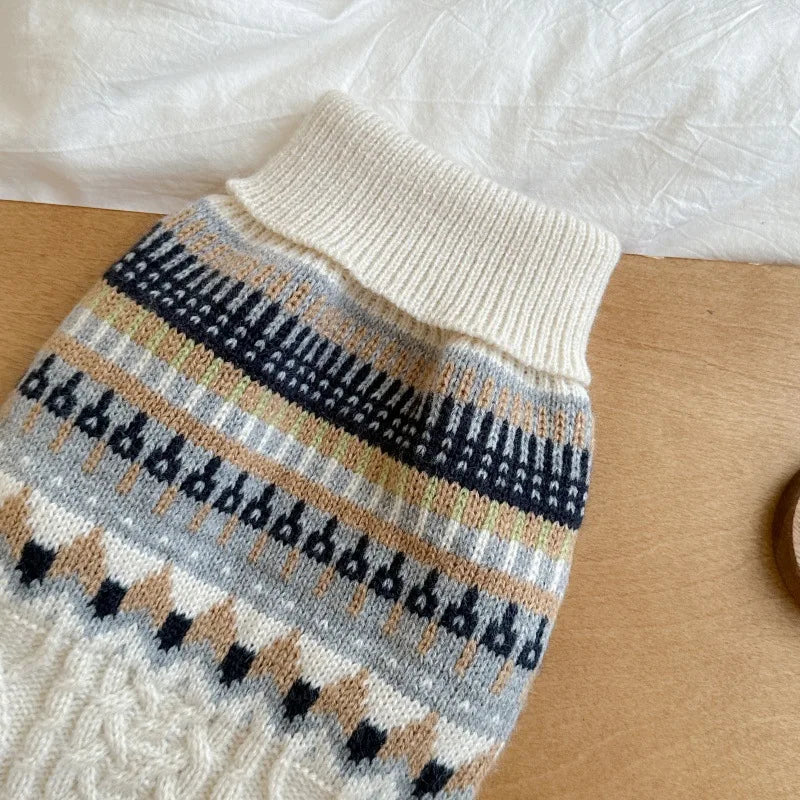 Vintage Winter Dog Sweater
