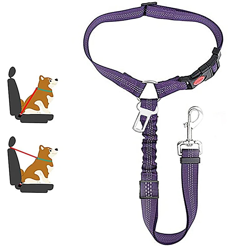 2-in-1 Dog Leash & Car Seat Belt Tether