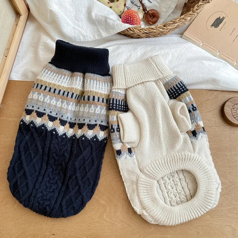 Vintage Winter Dog Sweater
