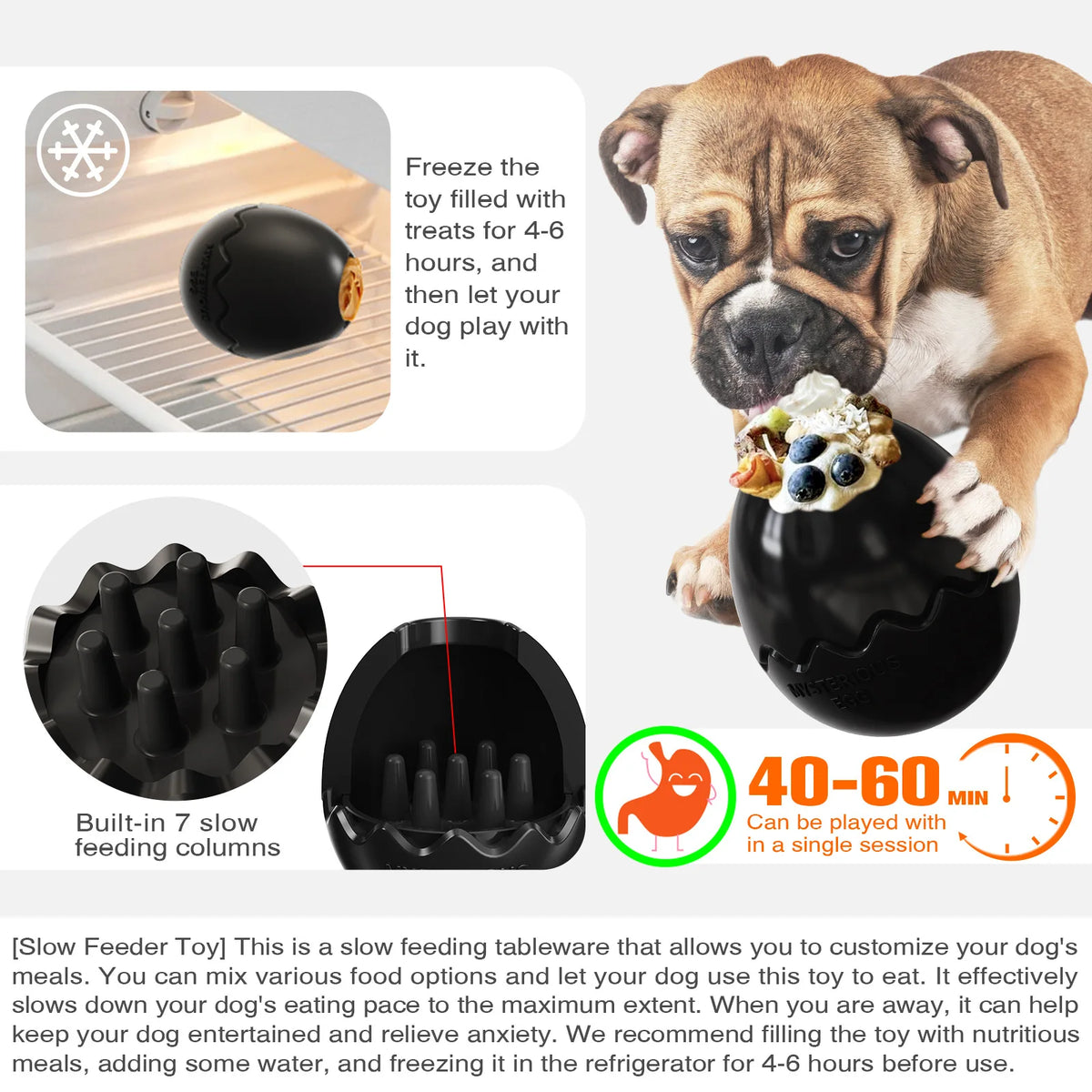 Dinosaur Egg Interactive Dog Treat Dispenser Toy