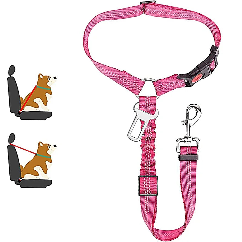 2-in-1 Dog Leash & Car Seat Belt Tether