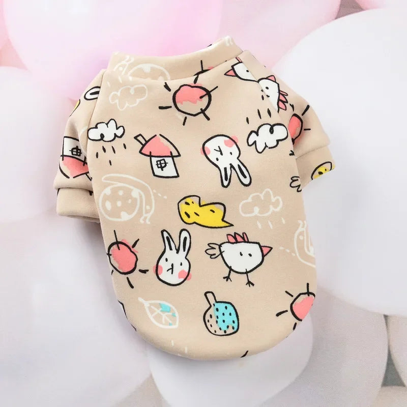 Cozy Pattern Dog Hoodies