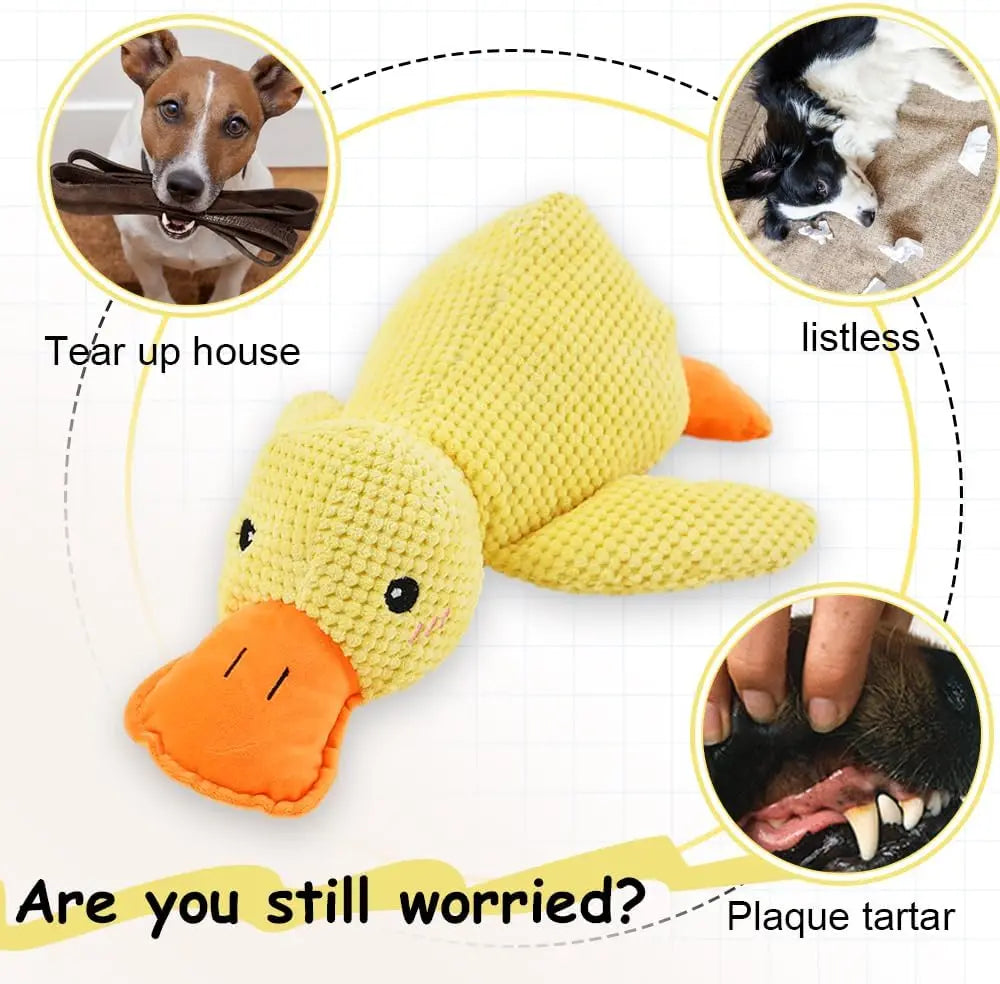 Quacking Plush Duck Dog Toy