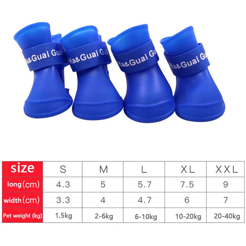 Waterproof Anti-Slip Dog Boots - Set of 4