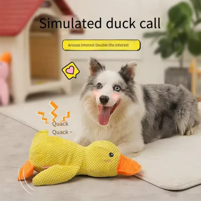 Quacking Plush Duck Dog Toy