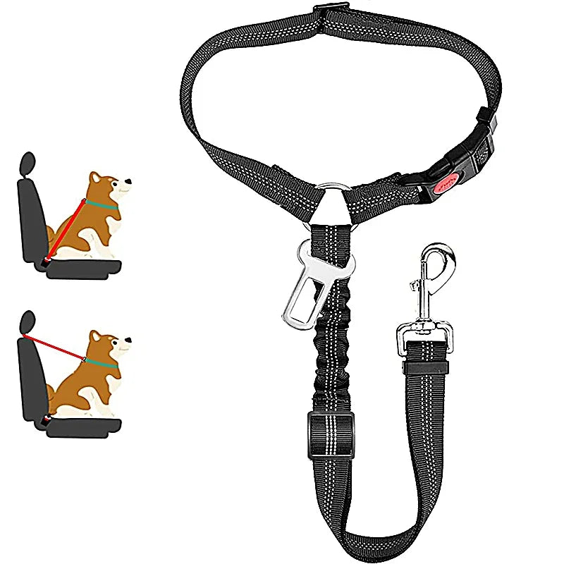 2-in-1 Dog Leash & Car Seat Belt Tether