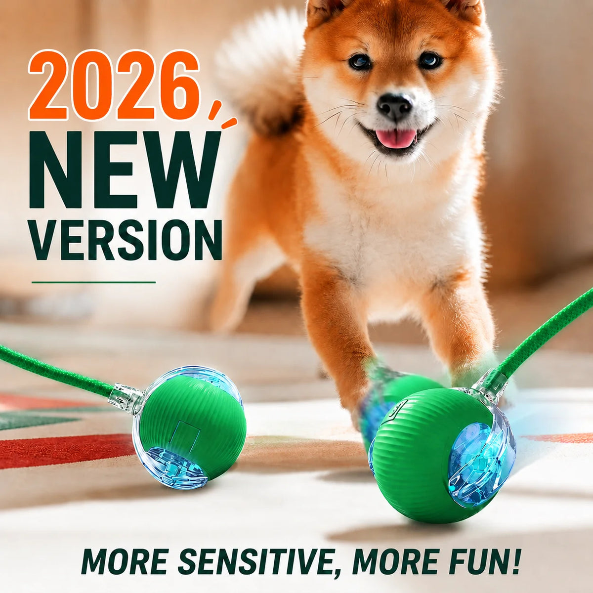 Smart Rolling Dog Ball - Rechargeable Interactive Toy
