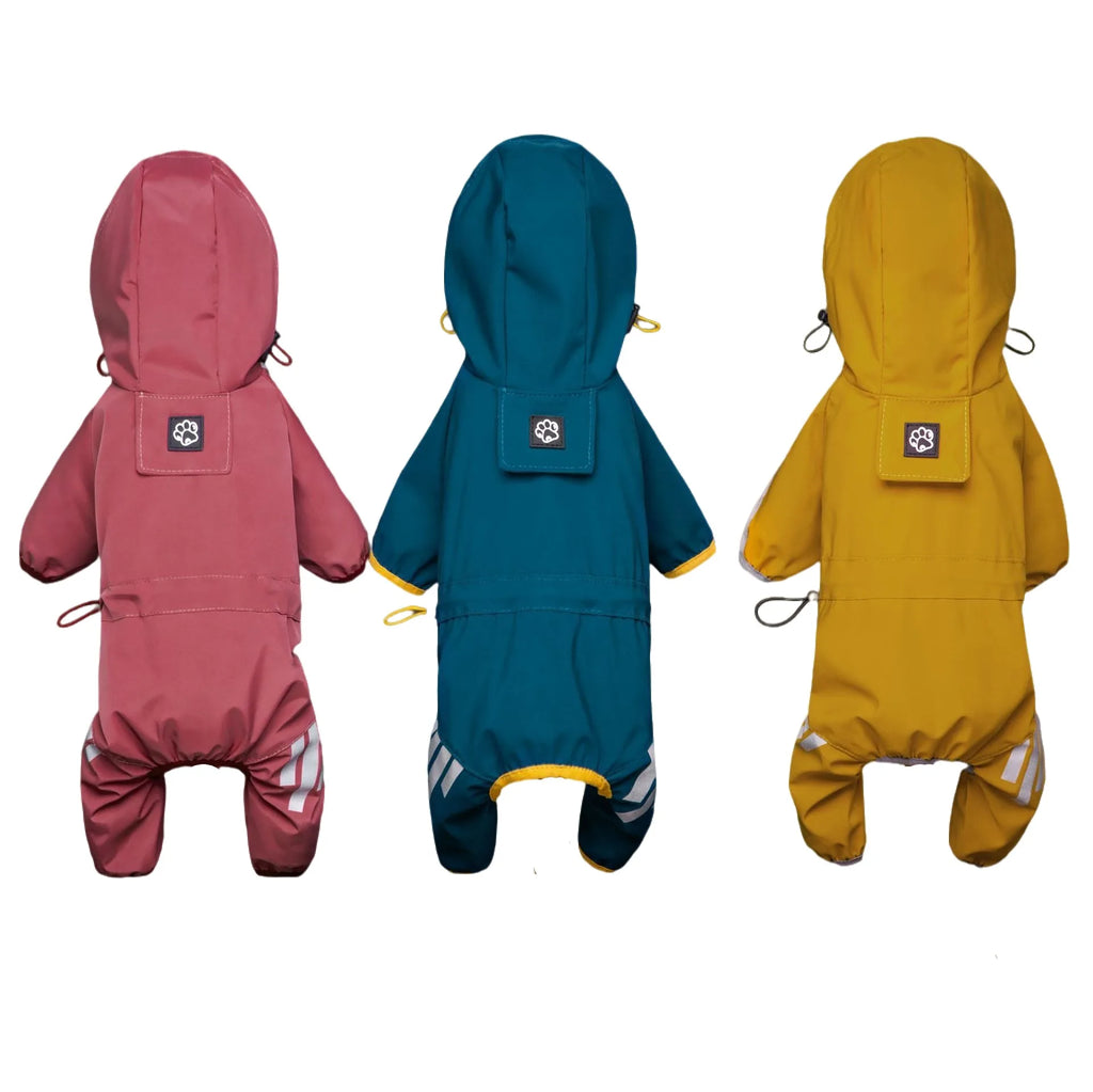 Reflective Waterproof Dog Raincoat with Hood