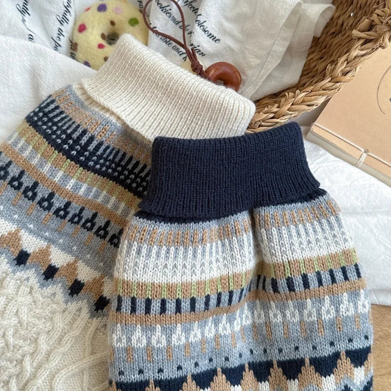 Vintage Winter Dog Sweater