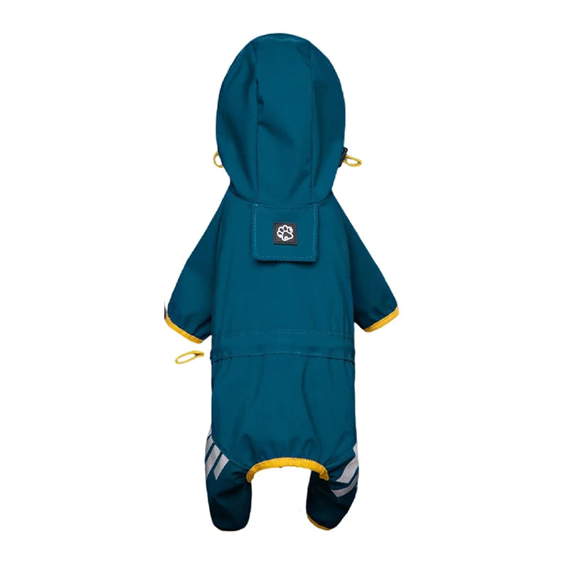 Reflective Waterproof Dog Raincoat with Hood